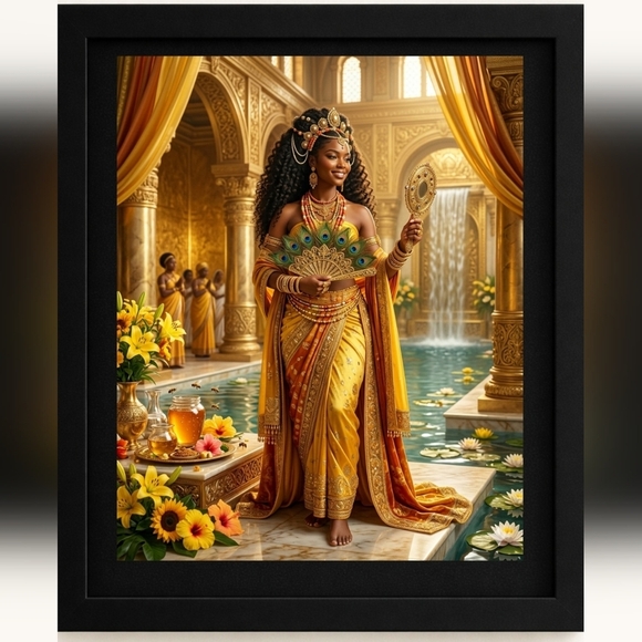 Hand Crafted Other - A.I. Orisha Oshun Art Print In A Frame 8x10